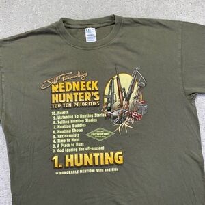 Jeff Foxworthy Redneck Hunter's Top Ten Priorities Graphic T-Shirt Mens XL